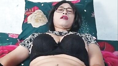 Watch young TS masturbate & cum hard with her big tits and squirting pussy - 6 image