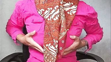 Watch Tgirl Masturbate in Hijab with her Big Tits and Squirt!