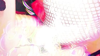 Kandidoes double dildo anal play with a screaming girlfriend in high heels and collar - 1 image