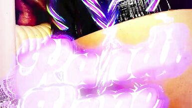 Kandidoes double dildo anal play with a screaming girlfriend in high heels and collar