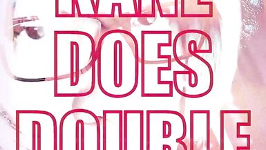 Kandidoes double dildo anal play with a screaming girlfriend in high heels and collar - 3 image