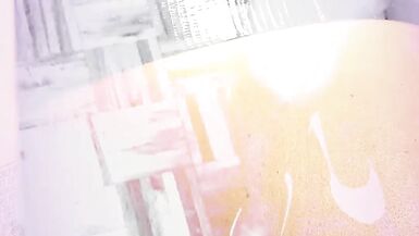 Kandidoes double dildo anal play with a screaming girlfriend in high heels and collar