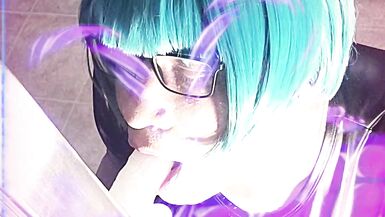 Sissy slut with collar fetish deepthroats & licks nasty dick like a fish out of water - 1 image