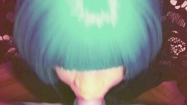 Sissy slut with collar fetish deepthroats & licks nasty dick like a fish out of water - 15 image