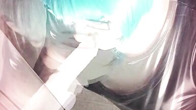 Sissy slut with collar fetish deepthroats & licks nasty dick like a fish out of water - 2 image