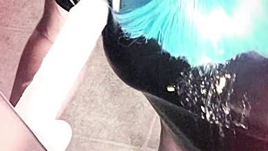 Sissy slut with collar fetish deepthroats & licks nasty dick like a fish out of water - 7 image