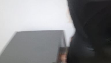 Bubble Ass TS Black Widow gets her tight ass drilled during secret Mission with dildo & creampie