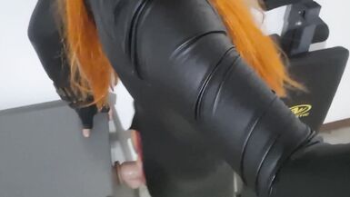 Bubble Ass TS Black Widow gets her tight ass drilled during secret Mission with dildo & creampie