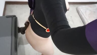 Watch Small Penis Shemale Raven Anal Fucking Her White Ass with BBC Dildo - 12 image