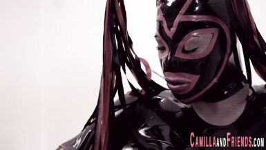 Kinky Latin Tranny takes it in the ass with a cumshot