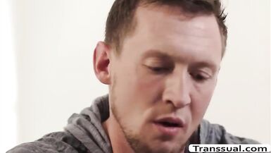 Broken hearted sheboy analed by boyfriends brother - 1 image