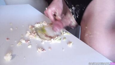 My 1St MukBANG - banging a bewitching Swedish cake, TS Sasha de Sade sheboy - 8 image