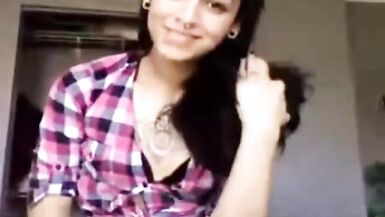 Cute Dark Brown Lady-Boy Receives In Nature's Garb   Masturbates