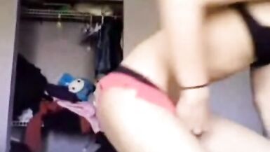 Cute Dark Brown Lady-Boy Receives In Nature's Garb   Masturbates - 5 image