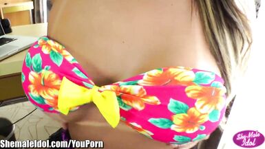 2 Large Tit Trannys Fuck Eachother - 2 image