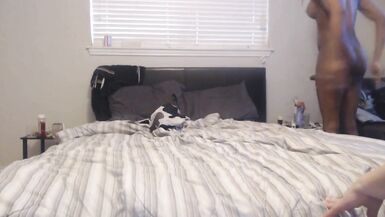 Darksome Chocolate Ladyboy drilling for black oil on a fag guy - 3 image