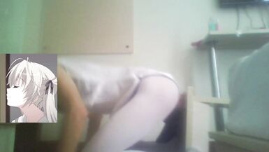 White Silk Crossdresser Masturbates and Wazoo Fuck - 15 image