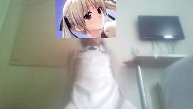 White Silk Crossdresser Masturbates and Wazoo Fuck - 2 image