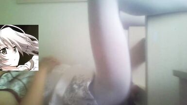 White Silk Crossdresser Masturbates and Wazoo Fuck - 7 image