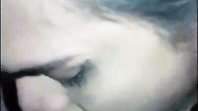 Nerd sheboy with glasses engulfing the knob of her clients and - 3 image