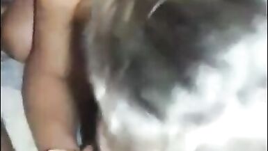 Nerd sheboy with glasses engulfing the knob of her clients and - 6 image