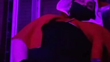 Foxy FtM Boyfrends self on Knotted Sextoy with Satisfyr and Cums - 2 image