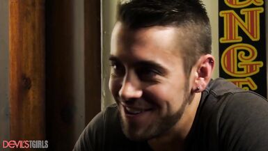 DevilsTGirls Hawt Trans Beauty Team-Fucked Hard By A Juvenile Pair - 1 image