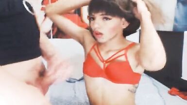 Latin Babe Shemale Acquires Her Constricted Gazoo Pounded