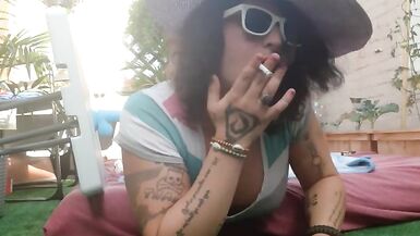 Courtney Sunshine Blue Vibrator Joy outside - 2 image