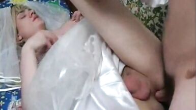 Here comes the sissy trap dude bride drilled at wedding day - 10 image