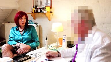 Hot redhead crossdresser stuffed in the a-hole by a doctor - 2 image