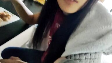 Interrupting my Trans GF during the time that that babe's Cooking then getting Cum on my Face C: - 2 image