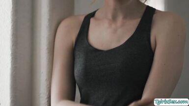 Hot TS Ella hard anal sex in the bed - 2 image