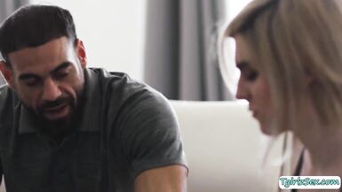 Hot TS Ella hard anal sex in the bed - 4 image