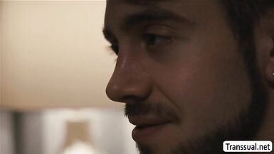 Stepson let tranny Eva ride his hardcock - 7 image