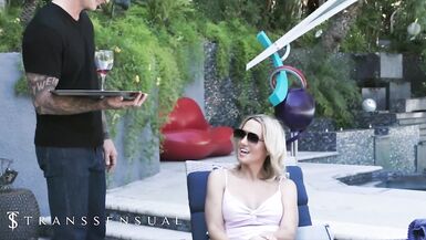 Trans Raunchy - Hawt Transsexual Kayleigh Coxx Geting her A-Hole Pounded - 1 image