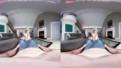 Spying on the Stepmom in VR POV - 2 image