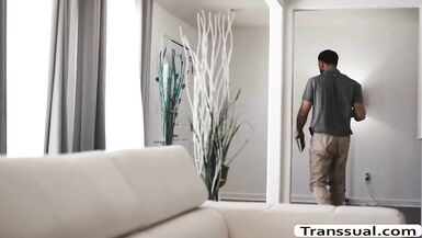 TS Ella copulates Stepmoms Bew Boyfriend - 1 image