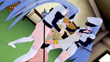 Akame Ga K: two Esdeath's Hard Fuck with Leone - 5 image