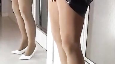 Red Blouse Afro Leather Petticoat White Pumps Chain Tied Crossdresser Machine Masterbation - 2 image