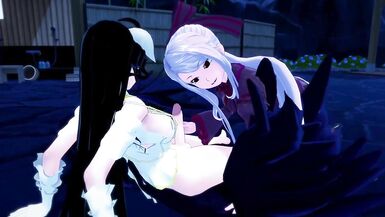 Overlord: Shemale Hentai Albedo Fuck Futanari Shalltear - 2 image