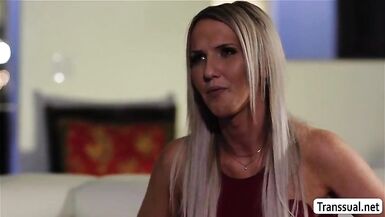 TS Kayleigh enjoys pumping her bfs a-hole - 2 image