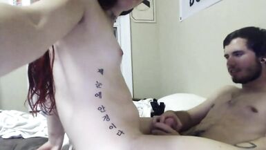 Petite scoops T-Girl is relaxing and banging and sword fight - 10 image