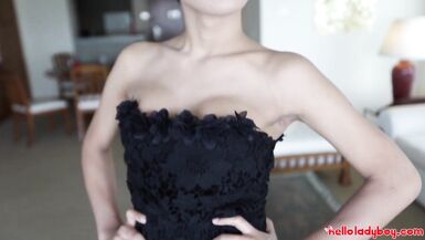 HelloLadyBoy Cum Dumpster Large Tit Beautiful Oriental Pounded - 2 image