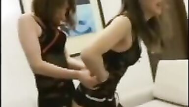 Cathy，超可爱TSCD伪娘黑丝高跟双人啪啪~ - 13 image