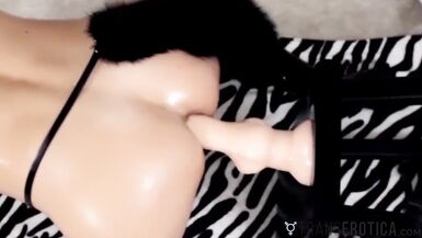 TRANSEROTICA Jamie French Solo Fake Penis Riding during the time that Jerking off - 4 image