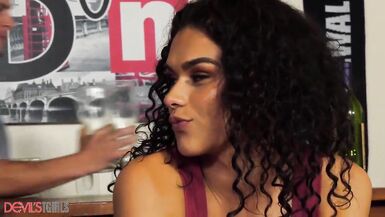 DevilsTGirls Hawt Trans Beauty Is Screwed Hard In The A-Hole By The Bartender - 1 image