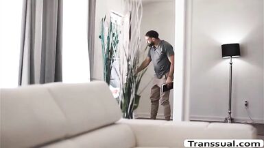 Trans stepdaughter Ella copulates stepdad - 1 image