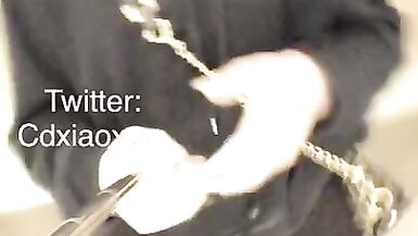 【HD】Hot Crossdresser Public Flashing & Masturbation - 1 image