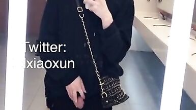 【HD】Hot Crossdresser Public Flashing & Masturbation - 10 image